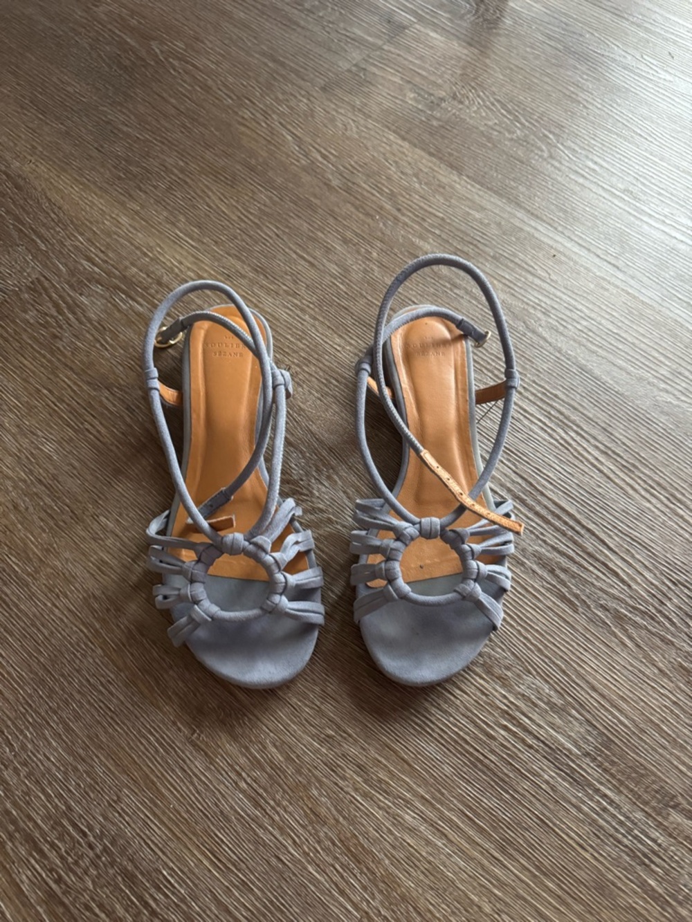 Sezane Light Blue Sandals US 8, EU 39